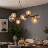 Chehalis hanging light, globe light, pendant light Amber, clear, Smoke-coloured, 8-light sources