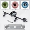 Gastor ceiling light, globe light blue, green, coppery, 4-light sources