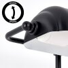 Gaven Banker lamp, desk lamp, table lamp Wood like finish, black, 1-light source