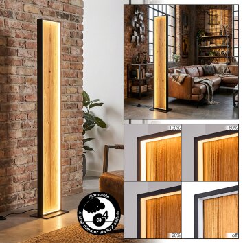 Gerin floor lamp LED Ecru, black, 1-light source