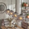 Koyoto hanging light, globe light, pendant light clear, Smoke-coloured, 4-light sources