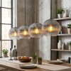 Koyoto hanging light, globe light, pendant light clear, Smoke-coloured, 4-light sources