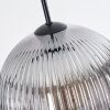 Koyoto hanging light, globe light, pendant light clear, Smoke-coloured, 4-light sources