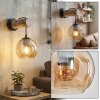 Koyoto globe light, wall light Ecru, black, 1-light source