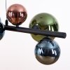 Chehalis hanging light, globe light, pendant light blue, green, coppery, 8-light sources