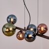 Chehalis hanging light, globe light, pendant light blue, green, coppery, 8-light sources