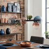 Chehalis hanging light, globe light, pendant light blue, green, clear, coppery, 8-light sources