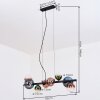 Chehalis hanging light, globe light, pendant light blue, green, clear, coppery, 8-light sources
