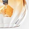 Koyoto ceiling light, globe light Amber, clear, Smoke-coloured, 4-light sources