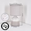 Mirvel table lamp grey, white, 1-light source