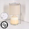 Mirvel table lamp cream, white, 1-light source