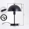 Veltri table lamp black, 1-light source