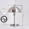 Veltri table lamp matt nickel, 1-light source