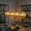 Koyoto hanging light, globe light, pendant light gold, 4-light sources