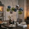 Gastor hanging light, globe light, pendant light blue, chrome, green, Smoke-coloured, 8-light sources