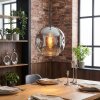 Ripoll hanging light, globe light, pendant light chrome, clear, Smoke-coloured, 1-light source