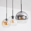 Koyoto hanging light, globe light, pendant light Amber, clear, Smoke-coloured, 3-light sources