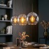 Koyoto hanging light, globe light, pendant light Amber, clear, Smoke-coloured, 3-light sources