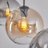 Koyoto hanging light, globe light, pendant light Amber, clear, Smoke-coloured, 3-light sources