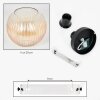 Koyoto ceiling light, globe light 20 cm Amber, clear, 1-light source