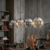 Koyoto hanging light, globe light, pendant light Amber, clear, Smoke-coloured, 4-light sources