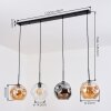 Ripoll hanging light, globe light, pendant light Amber, clear, Smoke-coloured, 4-light sources
