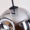 Ripoll hanging light, globe light, pendant light Amber, clear, Smoke-coloured, 4-light sources