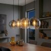 Ripoll hanging light, globe light, pendant light Amber, clear, Smoke-coloured, 4-light sources
