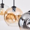 Ripoll hanging light, globe light, pendant light Amber, clear, Smoke-coloured, 4-light sources