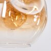 Ripoll hanging light, globe light, pendant light Amber, clear, Smoke-coloured, 4-light sources