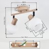 Lumox ceiling light, ceiling spotlight beige, black, 2-light sources