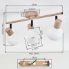 Lumox ceiling light, ceiling spotlight beige, black, 3-light sources