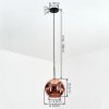 Ripoll hanging light, globe light, pendant light coppery, 1-light source