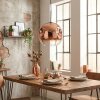 Ripoll hanging light, globe light, pendant light clear, coppery, 1-light source