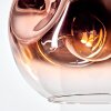Ripoll hanging light, globe light, pendant light clear, coppery, 1-light source