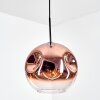 Ripoll hanging light, globe light, pendant light clear, coppery, 1-light source