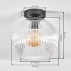 Koyoto ceiling light, globe light 25 cm clear, 1-light source