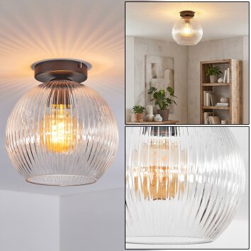 Koyoto ceiling light, globe light 25 cm clear, 1-light source