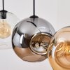 Ripoll hanging light, globe light, pendant light Amber, clear, Smoke-coloured, 4-light sources