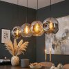 Ripoll hanging light, globe light, pendant light Amber, clear, Smoke-coloured, 4-light sources