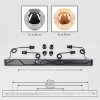 Ripoll hanging light, globe light, pendant light Amber, Smoke-coloured, 4-light sources