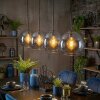 Koyoto hanging light, globe light, pendant light blue, 4-light sources