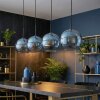 Koyoto hanging light, globe light, pendant light blue, 4-light sources