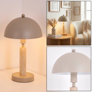 Golam table lamp beige, sand-coloured, 1-light source
