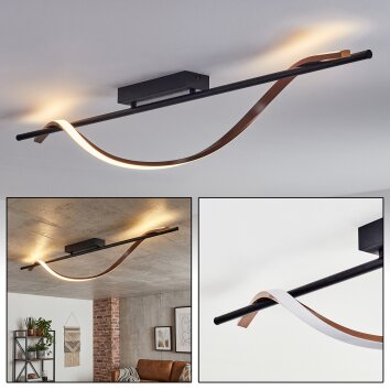 Solir ceiling light LED black, 1-light source