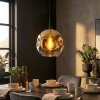 Ripoll hanging light, globe light, pendant light gold, clear, 1-light source