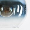 Koyoto hanging light, globe light, pendant light blue, green, clear, coppery, 3-light sources