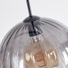 Koyoto hanging light, globe light, pendant light 30 cm Amber, clear, Smoke-coloured, 3-light sources