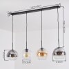 Koyoto hanging light, globe light, pendant light Amber, clear, Smoke-coloured, 4-light sources