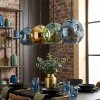 Ripoll hanging light, globe light, pendant light blue, gold, green, 4-light sources